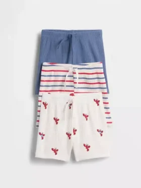 Shorts à enfiler à rayures Tinyrib « Baby First Favorites » (lot de 3)