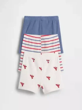 Shorts à enfiler à rayures Tinyrib « Baby First Favorites » (lot de 3)