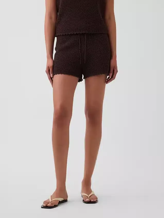 Shorts facile à enfiler en crochet 100 % coton