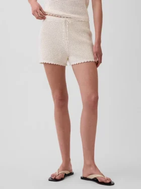 Shorts facile à enfiler en crochet 100 % coton