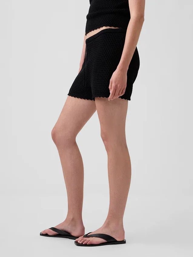 Shorts facile à enfiler en crochet 100 % coton