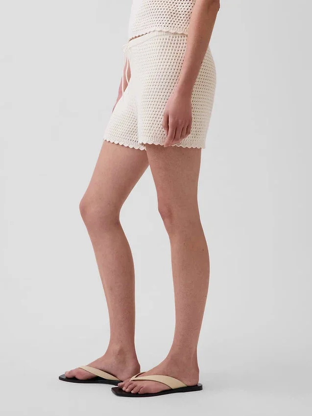 Shorts facile à enfiler en crochet 100 % coton
