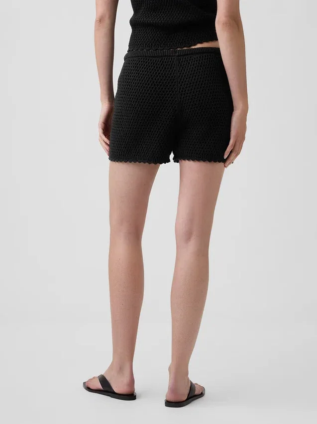 Shorts facile à enfiler en crochet 100 % coton