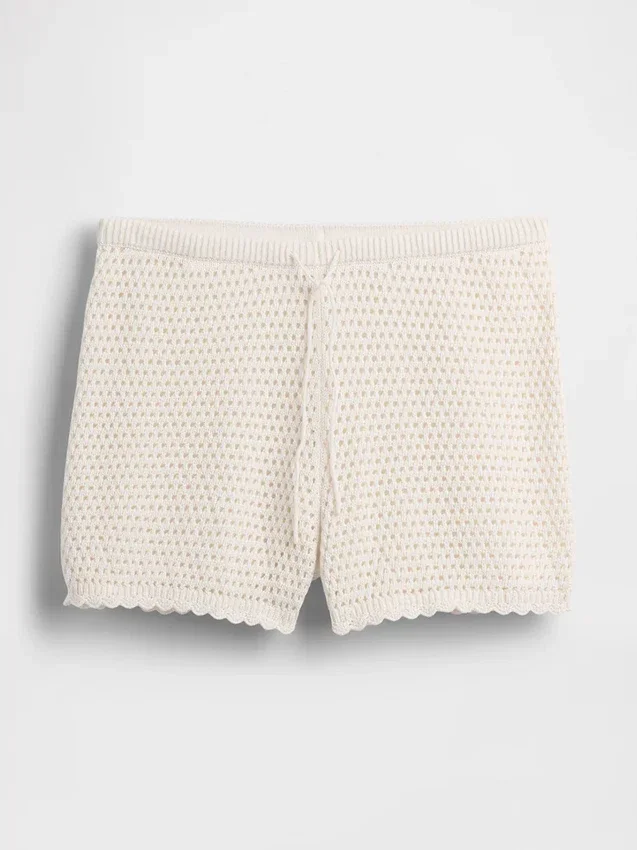 Shorts facile à enfiler en crochet 100 % coton