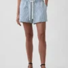 Shorts facile à enfiler en denim rayé ultra-doux