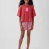 Shorts facile à enfiler en lin et coton à carreaux vichy pour enfant