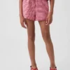 Shorts facile à enfiler en lin et coton à carreaux vichy pour enfant