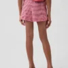 Shorts facile à enfiler en lin et coton à carreaux vichy pour enfant