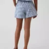 Shorts facile à enfiler en lin et coton à carreaux vichy pour enfant