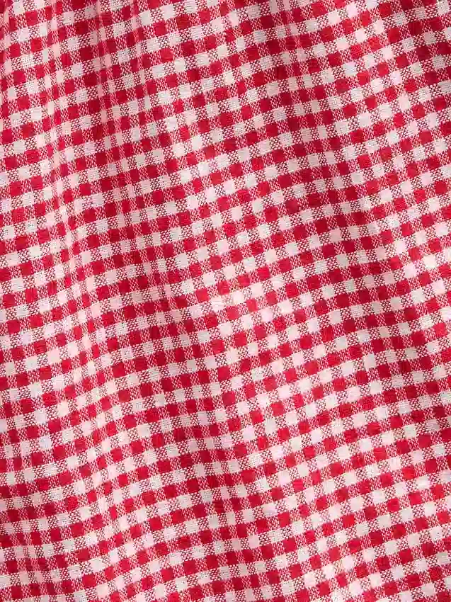 Shorts facile à enfiler en lin et coton à carreaux vichy pour enfant