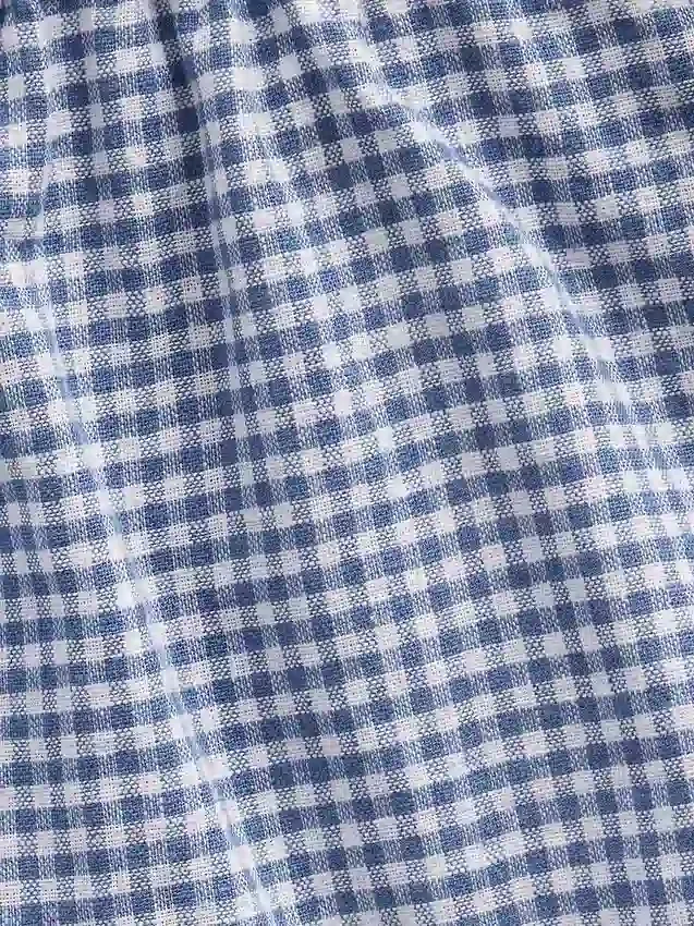 Shorts facile à enfiler en lin et coton à carreaux vichy pour enfant
