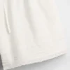 Shorts facile à enfiler pour enfant en lin et coton avec bordure en dentelle