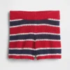 Shorts facile à enfiler à rayures en crochet pour enfant