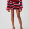 Shorts facile à enfiler à rayures en crochet pour enfant