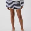 Shorts facile à enfiler à rayures en crochet pour enfant