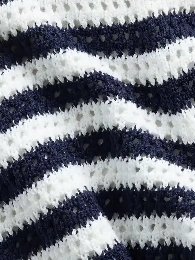 Shorts facile à enfiler à rayures en crochet pour enfant