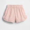 Shorts pour bébé & enfant en lin et coton à volants et motif dauphin