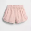 Shorts pour bébé & enfant en lin et coton à volants et motif dauphin