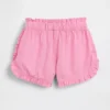 Shorts pour bébé & enfant en lin et coton à volants et motif dauphin