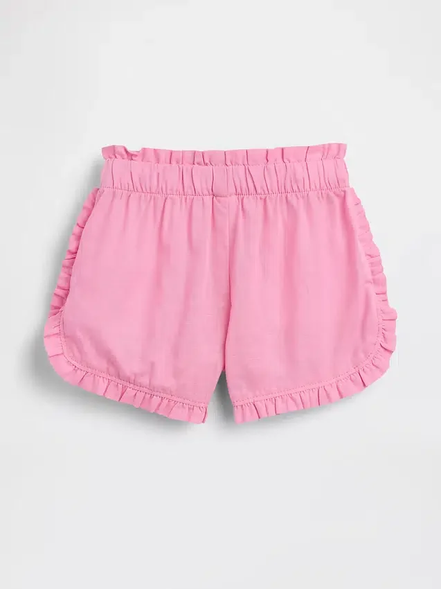 Shorts pour bébé & enfant en lin et coton à volants et motif dauphin
