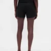 Shorts taille mi-haute en mélange de lin, 4"