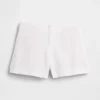 Shorts taille mi-haute en mélange de lin, 4"
