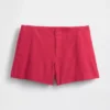 Shorts taille mi-haute en mélange de lin, 4"