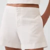 Shorts taille mi-haute en mélange de lin, 4"