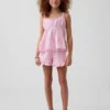 Shorts à volants facile à enfiler en gaze de coton pour enfants