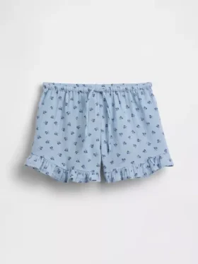 Shorts à volants facile à enfiler en gaze de coton pour enfants