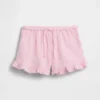 Shorts à volants facile à enfiler en gaze de coton pour enfants