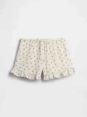 Shorts à volants facile à enfiler en gaze de coton pour enfants