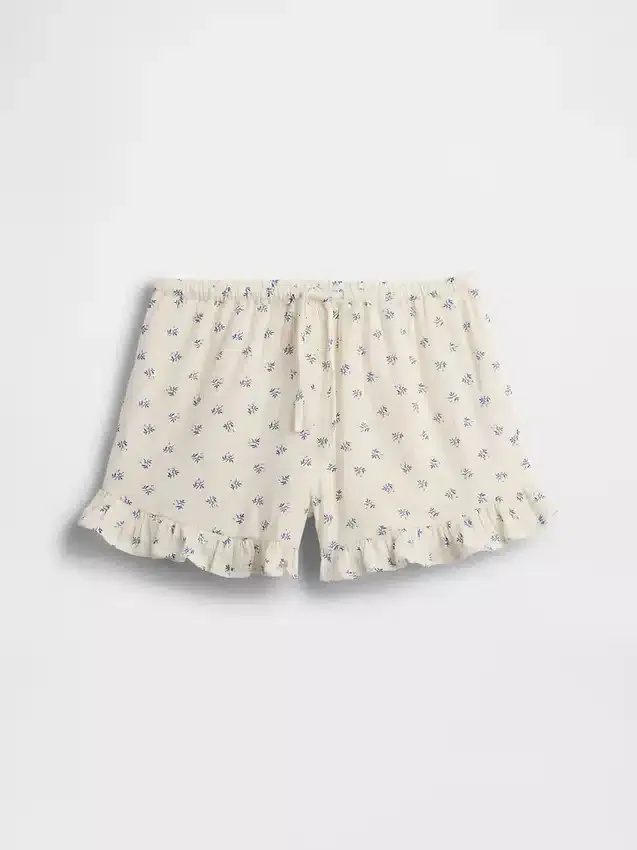 Shorts à volants facile à enfiler en gaze de coton pour enfants