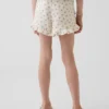 Shorts à volants facile à enfiler en gaze de coton pour enfants