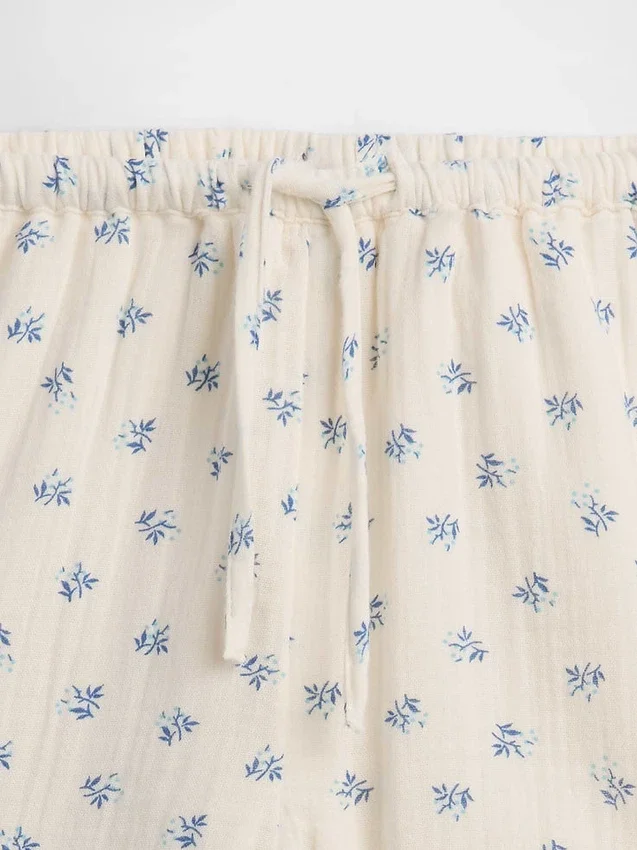 Shorts à volants facile à enfiler en gaze de coton pour enfants