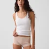 Shorty en coton stretch bio ultra-doux