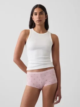 Shorty en coton stretch bio ultra-doux