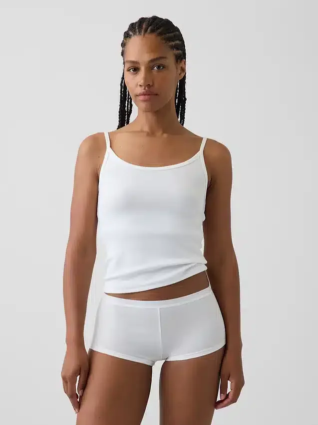 Shorty en coton stretch bio ultra-doux
