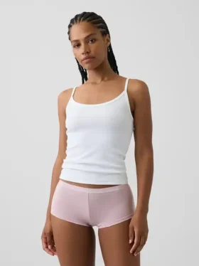 Shorty en coton stretch bio ultra-doux