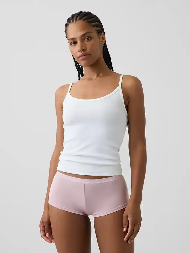 Shorty en coton stretch bio ultra-doux