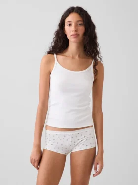 Shorty en coton stretch bio ultra-doux