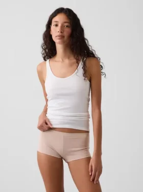 Shorty en coton stretch bio ultra-doux