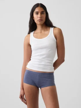 Shorty en coton stretch bio ultra-doux