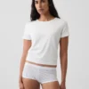 Shorty en coton stretch bio ultra-doux