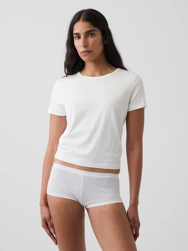 Shorty en coton stretch bio ultra-doux