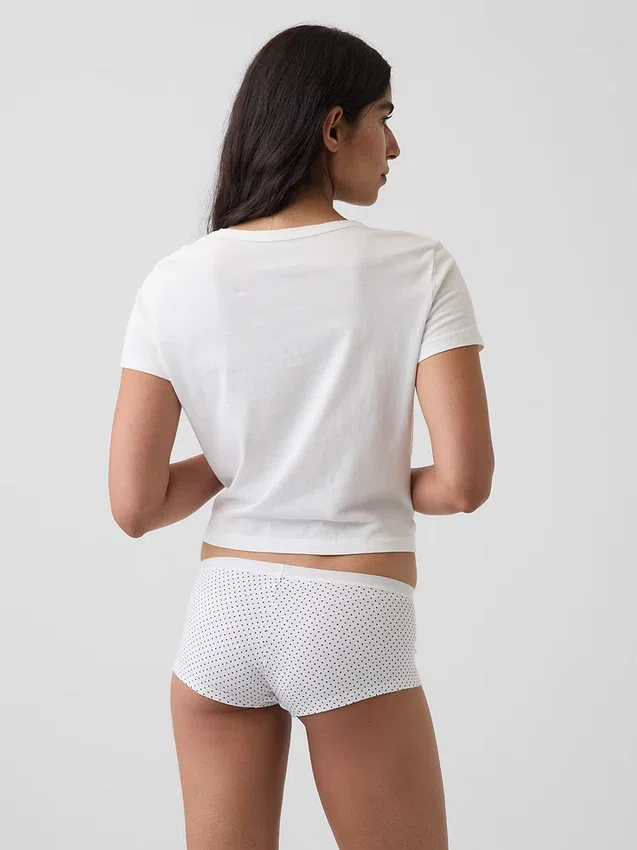 Shorty en coton stretch bio ultra-doux