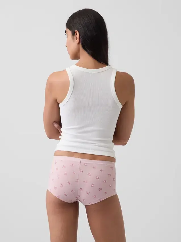 Shorty en coton stretch bio ultra-doux
