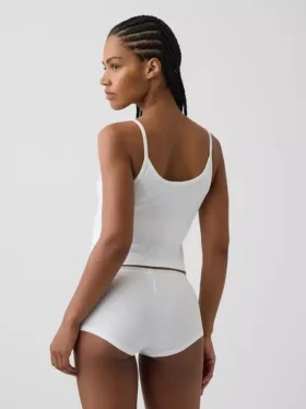 Shorty en coton stretch bio ultra-doux