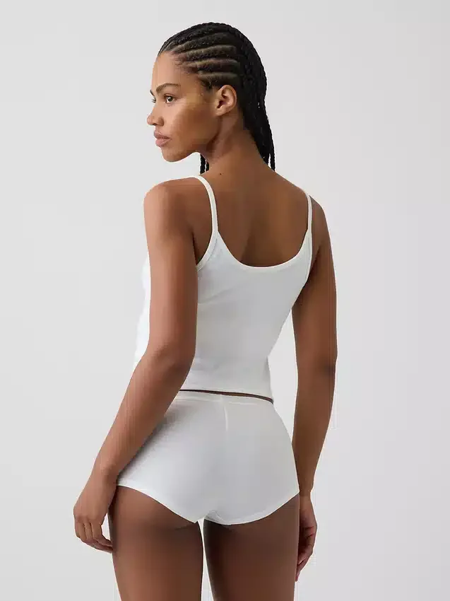 Shorty en coton stretch bio ultra-doux