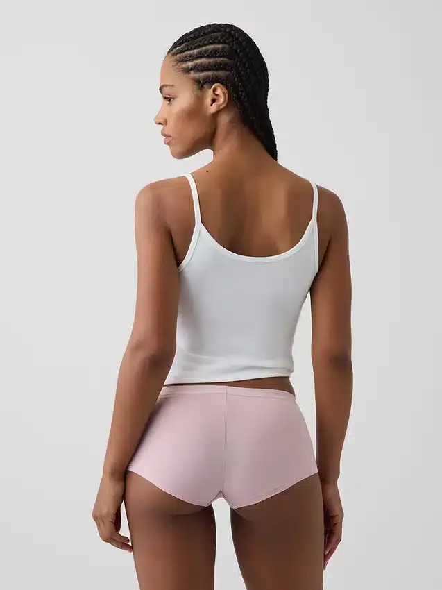Shorty en coton stretch bio ultra-doux